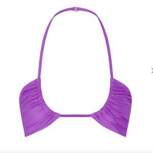 NEW Skims Swim Halter Bikini Top in Violet (M)
